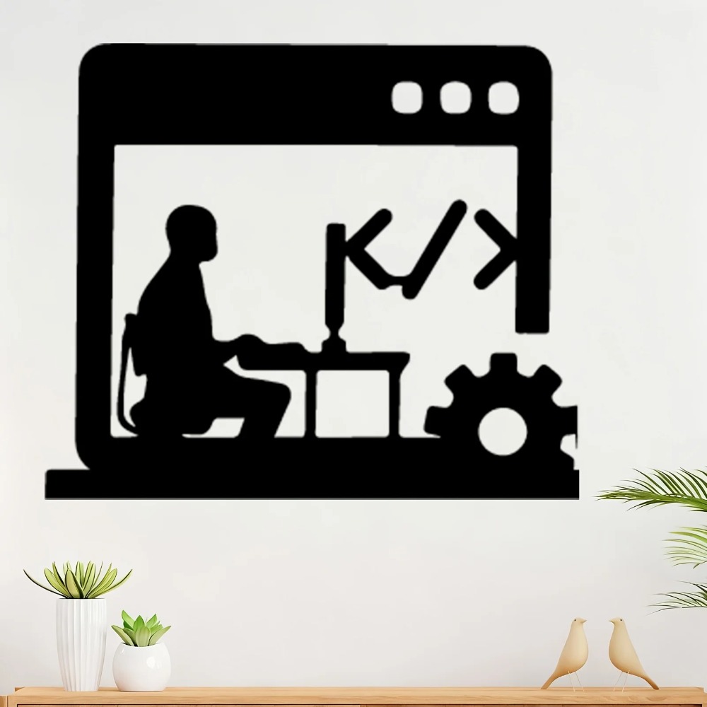 Tech Office Wall Art - Modern Code Master Metal Wall Art