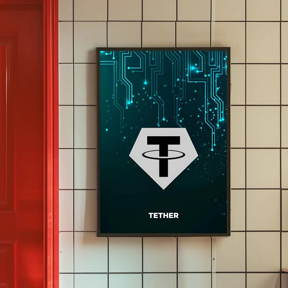Tech Circuit Crypto Symbol Pos - Tech Office Wall Art ulasan dan harga