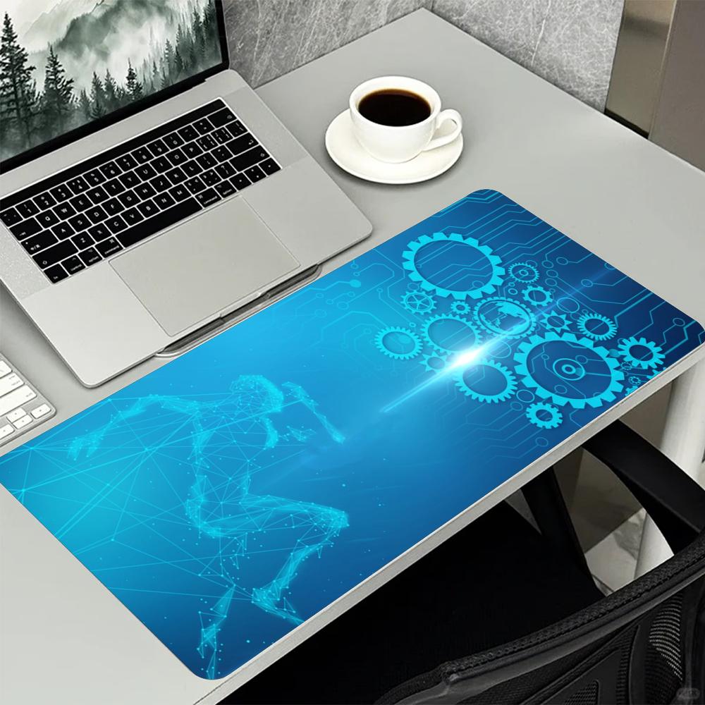 Blue Tech Circuit Gear Pattern - Office Tech Gear ulasan dan harga