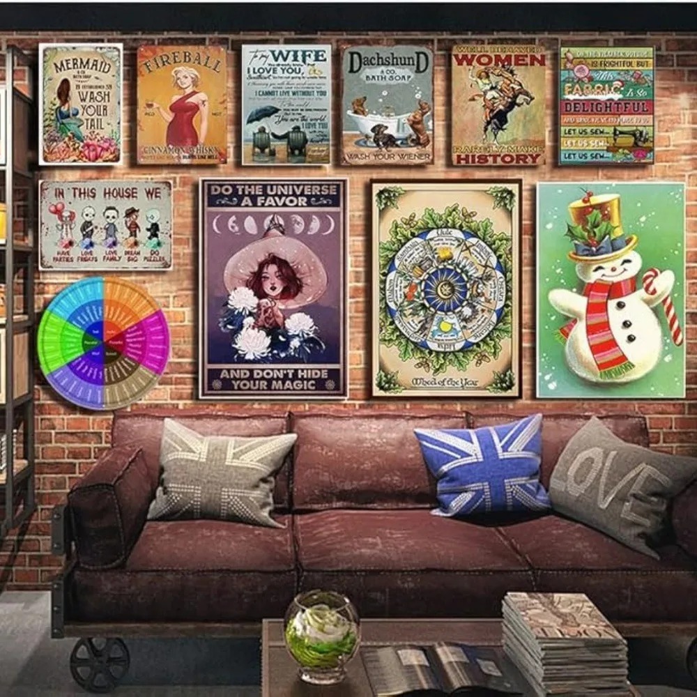CIFBUY Retro Industrial 2D Fla - Tech Office Wall Art ulasan dan harga