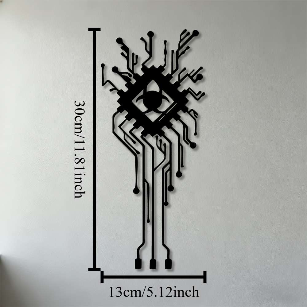 Modern Biohazard Eye Metal Wal - Tech Office Wall Art ulasan dan harga