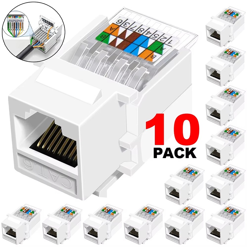 10pcs Cat6 RJ45 Network Module - Patch Panel Cat6 ulasan dan harga