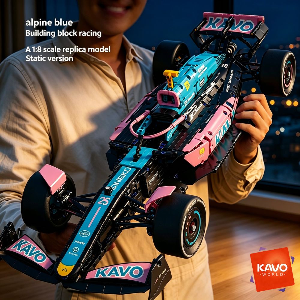 KAVOWORLD 1:8 Pink-blue Formul - Tech Office Building ulasan dan harga