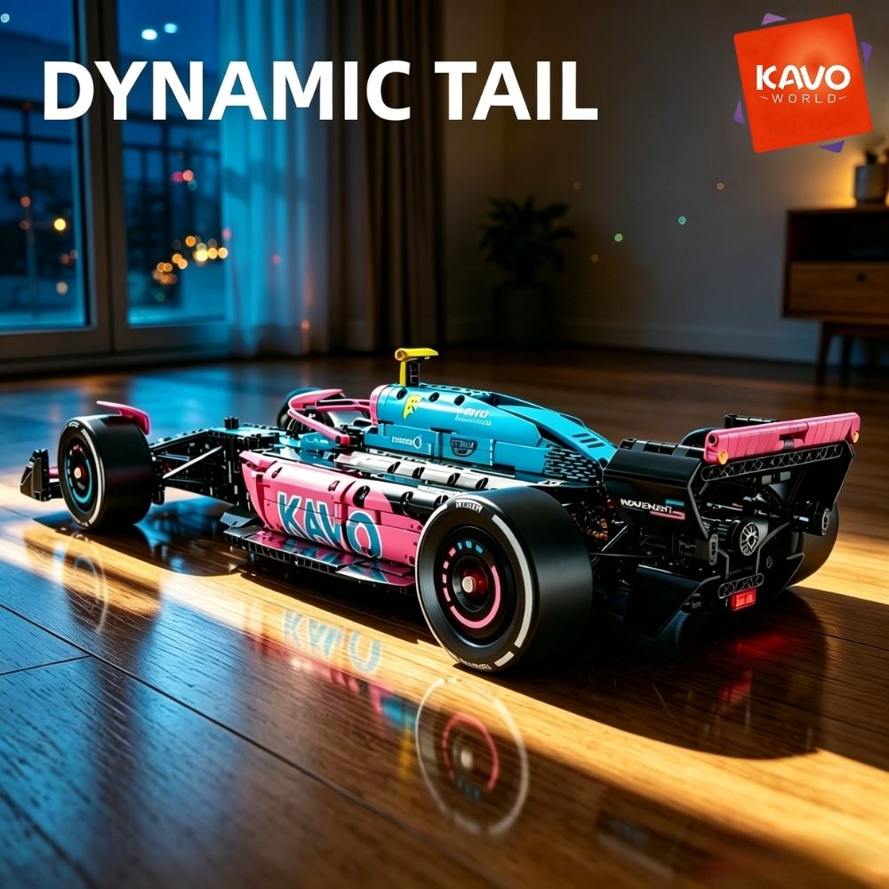 KAVOWORLD 1:8 Pink-blue Formul - Tech Office Building ulasan dan harga