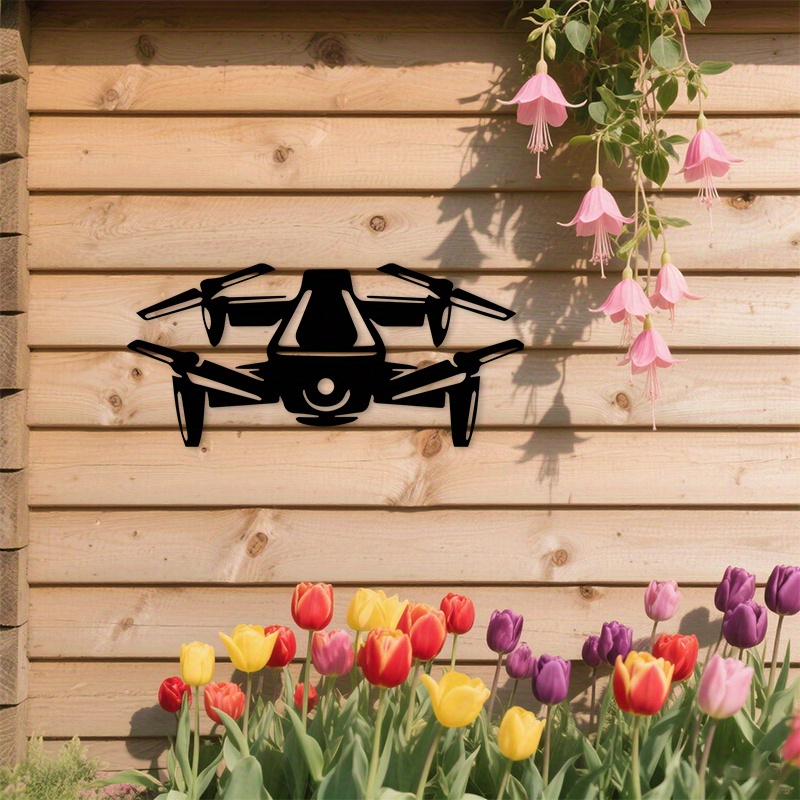 2D Flat Drone Iron Wall Art Bl - Tech Office Wall Art ulasan dan harga