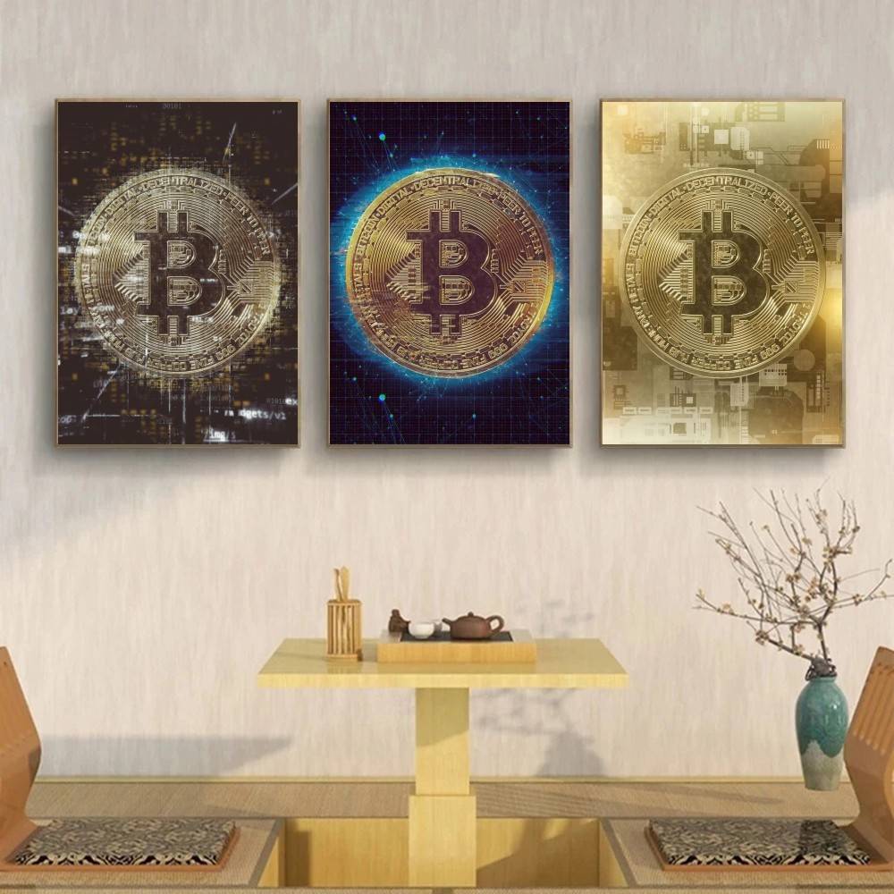Cyber Tech Circuit Golden Coin - Tech Office Wall Art ulasan dan harga