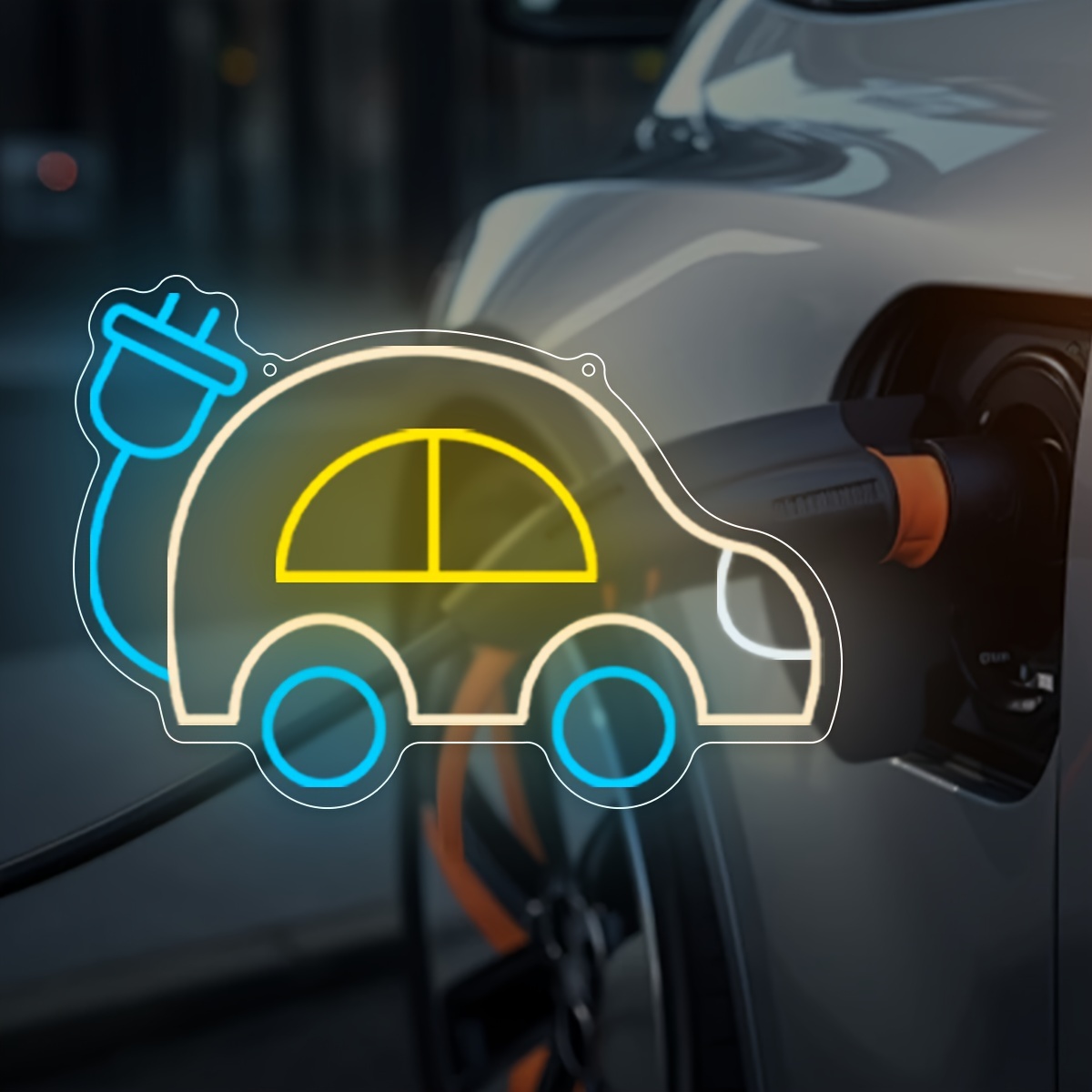 Electric Car Charging EV Theme - Tech Office Wall Art ulasan dan harga