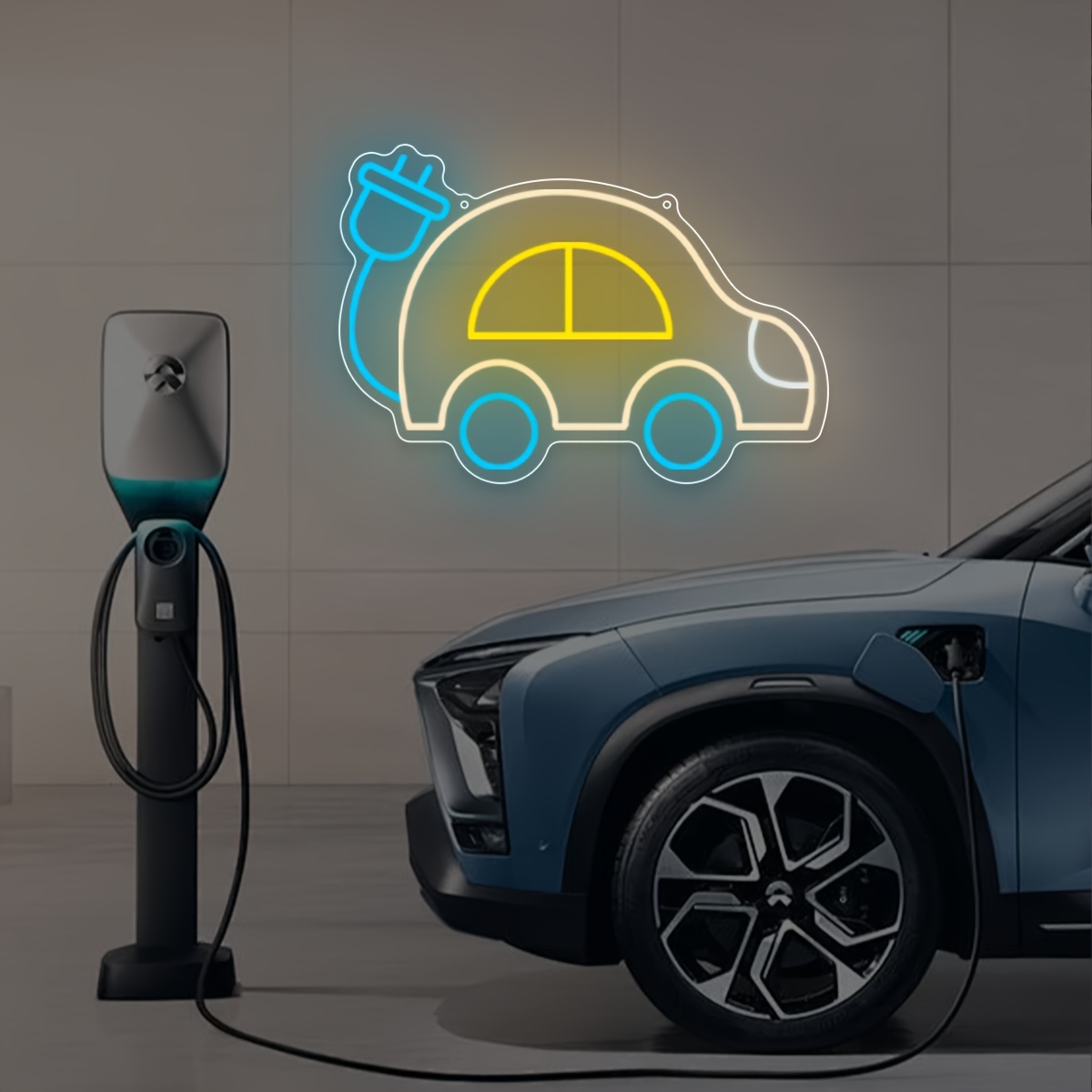 Electric Car Charging EV Theme - Tech Office Wall Art ulasan dan harga
