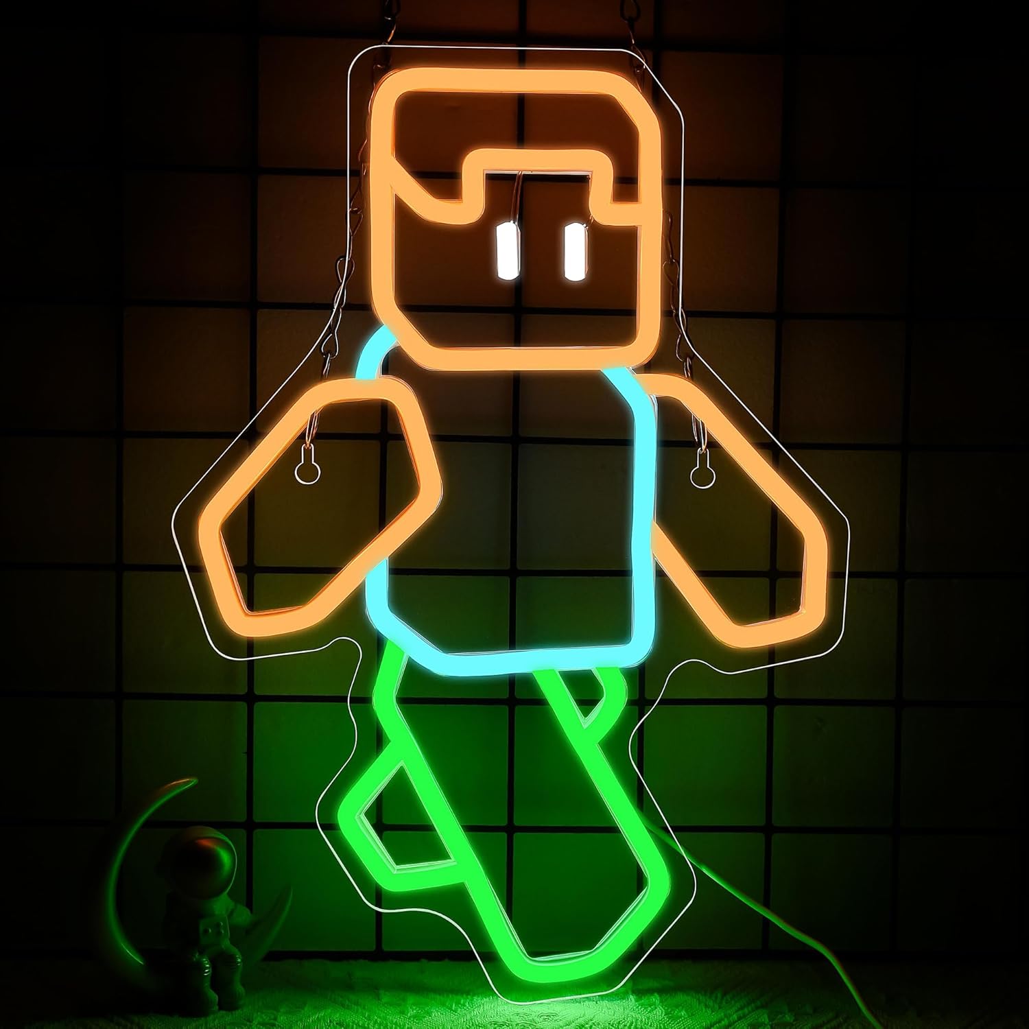 Pixel Art Character Neon Sign  - Tech Office Wall Art ulasan dan harga